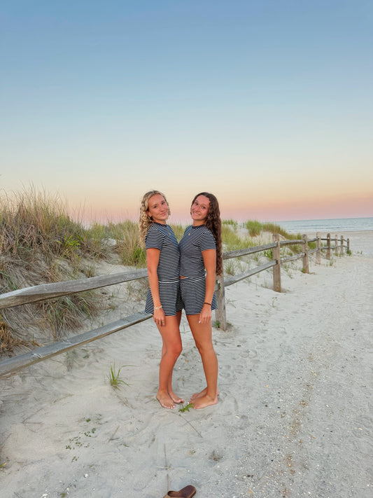 Striped Sweat Shorts